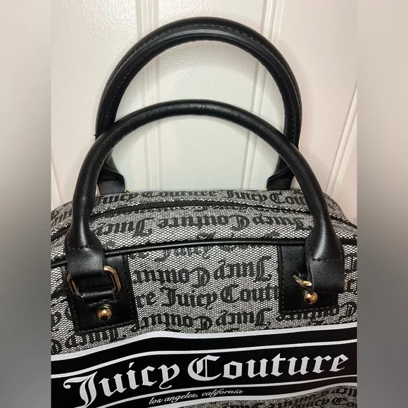 Juicy Couture Black Beige Fashionista Bowler, NWT - Picture 5 of 15
